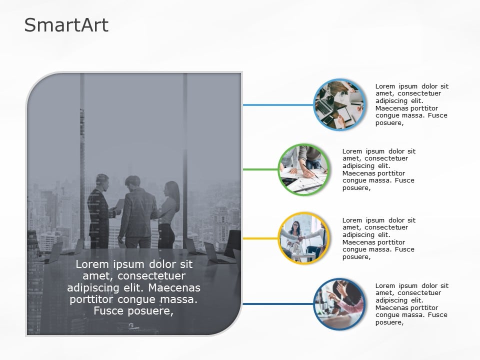 SmartArt Picture Callout 4 Steps & Google Slides Theme