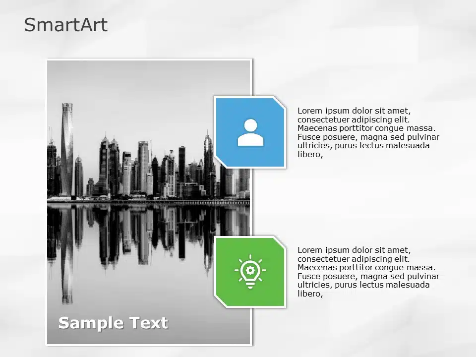 SmartArt Picture Vertical 2 Steps & Google Slides Theme