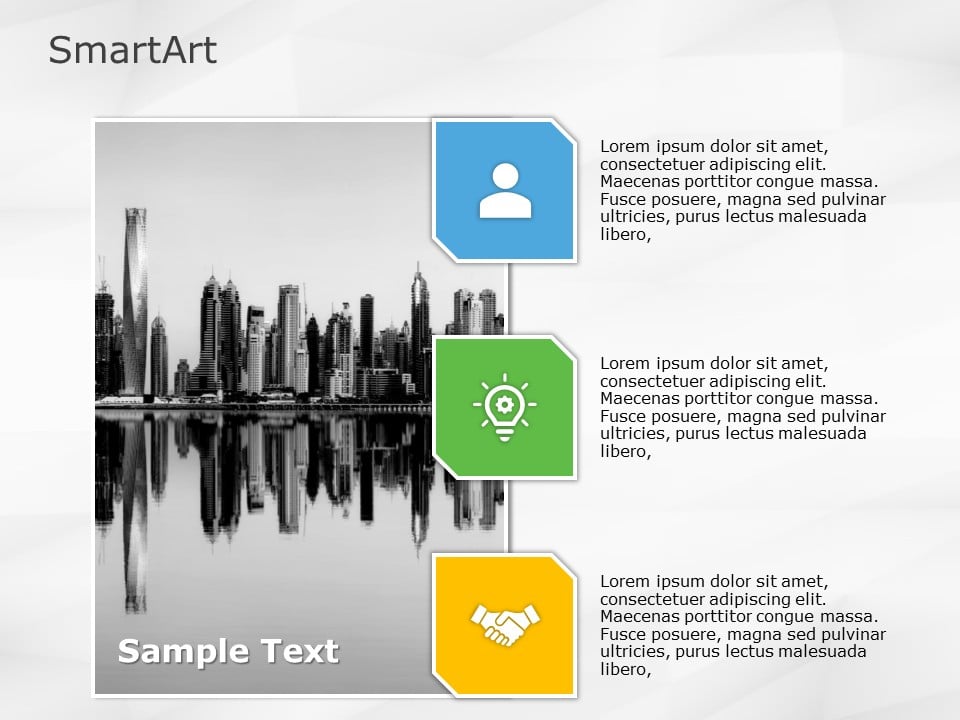 SmartArt Picture Vertical 3 Steps & Google Slides Theme