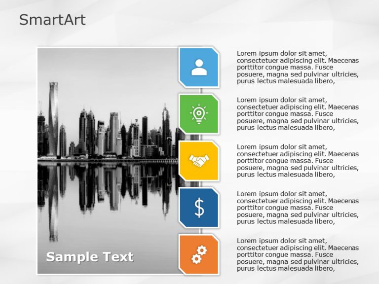 SmartArt Picture Vertical 5 Steps