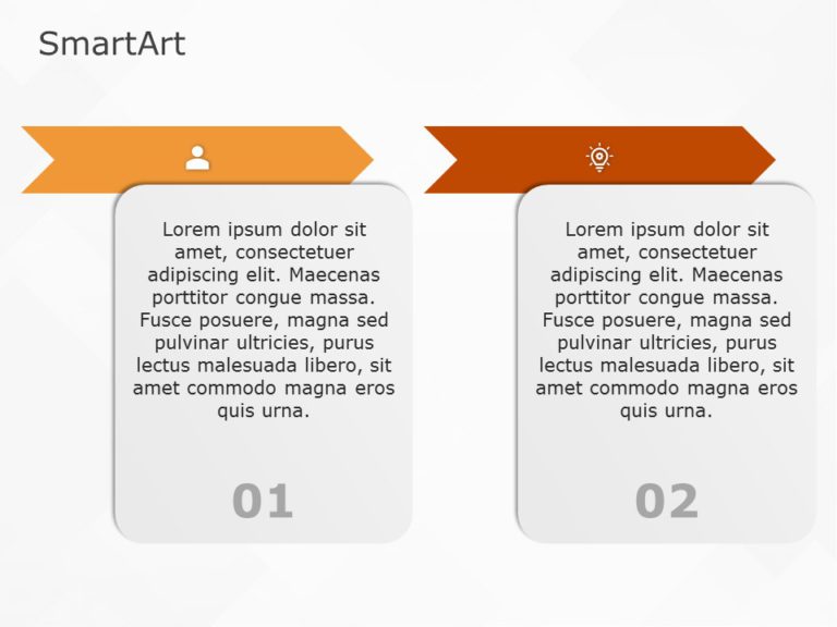 SmartArt Process Chevron Arrows 2 Steps & Google Slides Theme