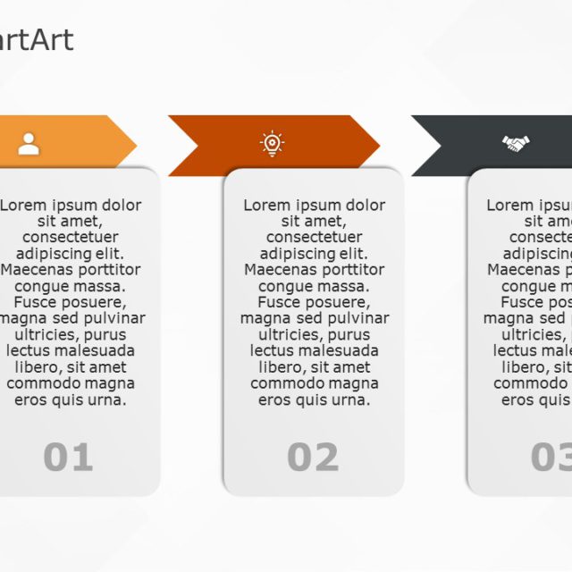 Smartart Process Basic Chevron 3 Steps 5975