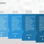 SmartArt Process Sequential Arrows 4 Steps & Google Slides Theme