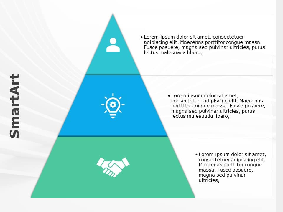 SmartArt Pyramid Basic 3 Steps