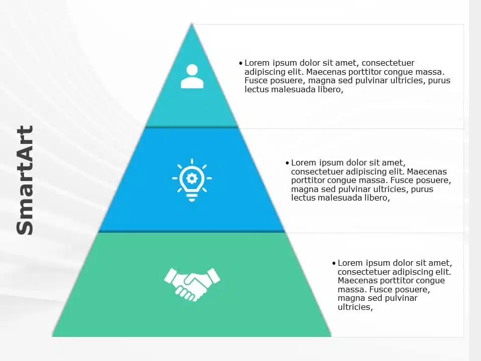 SmartArt Pyramid Basic 3 Steps & Google Slides Theme