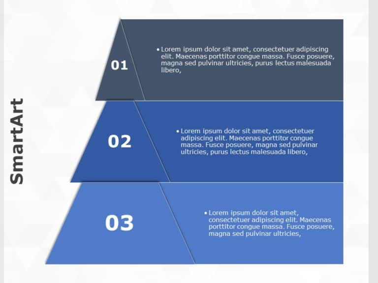 SmartArt Pyramid Basic text 3 Steps