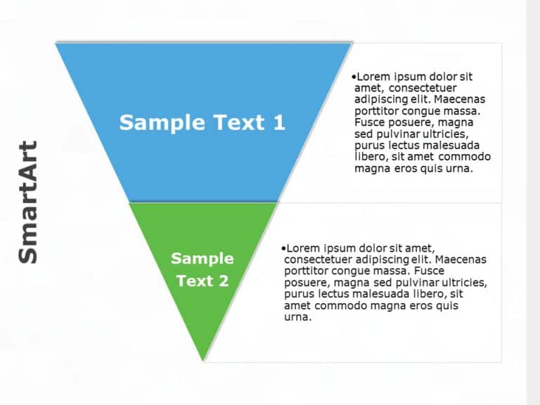 SmartArt Pyramid Inverted 2 Steps & Google Slides Theme