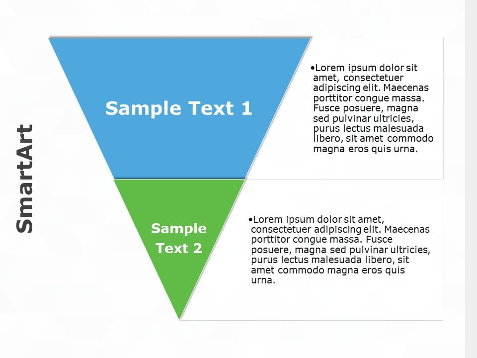 SmartArt Pyramid Inverted 2 Steps & Google Slides Theme