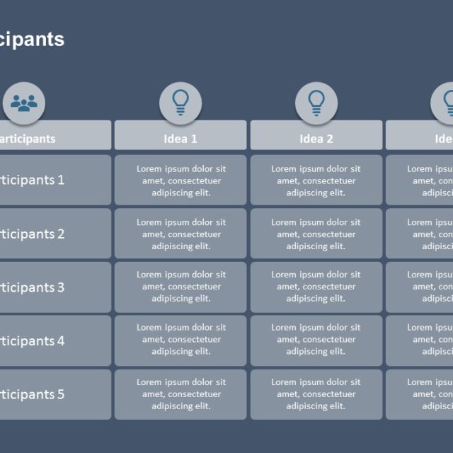 Team Matrix PowerPoint Template