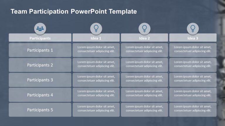 Team Participation PowerPoint Template & Google Slides Theme
