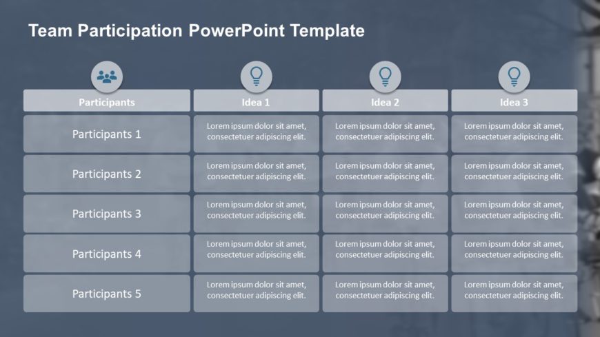Team Participation PowerPoint Template