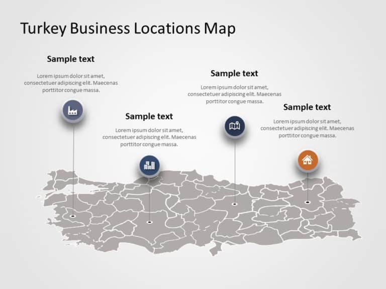 Turkey Map PowerPoint Template 02 & Google Slides Theme