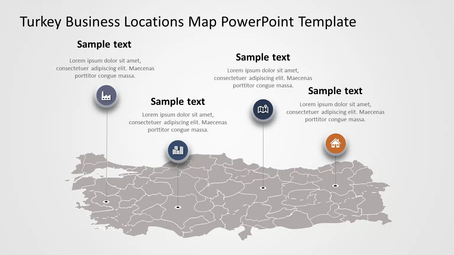 Turkey Map PowerPoint Template 02 & Google Slides Theme