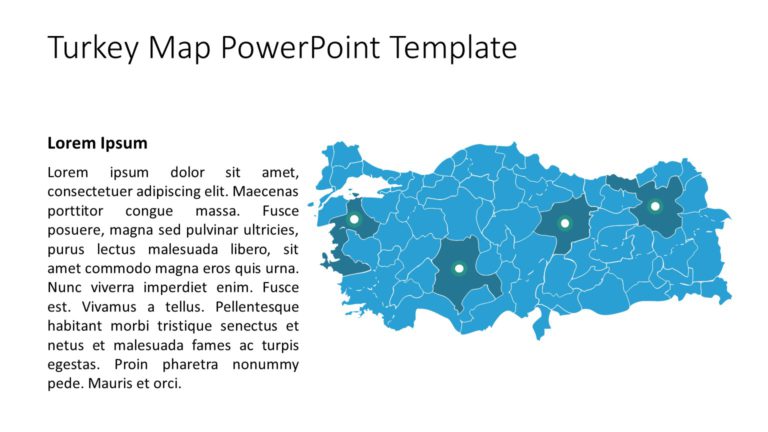 Turkey Map PowerPoint Template 06 & Google Slides Theme