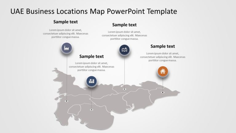 UAE Map PowerPoint Template 02 & Google Slides Theme