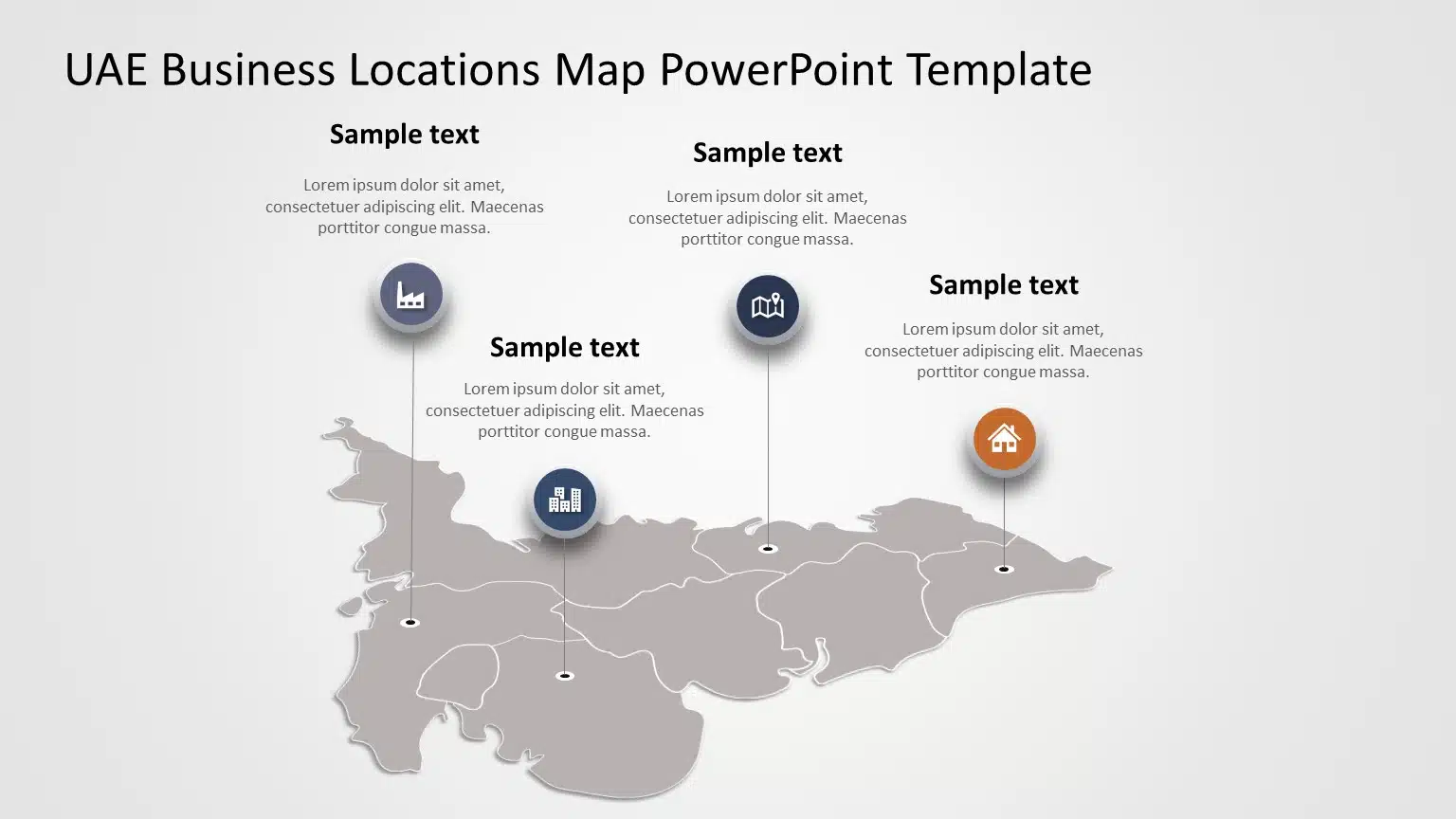 UAE Map PowerPoint Template 02 & Google Slides Theme