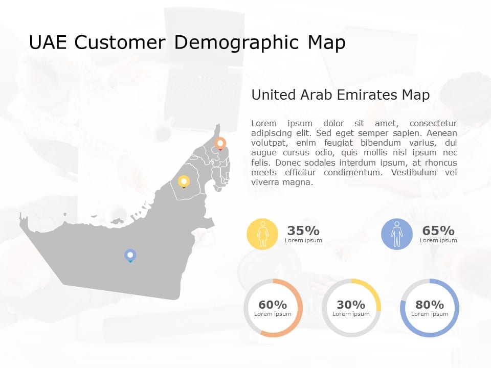 UAE Map PowerPoint Template 04 & Google Slides Theme