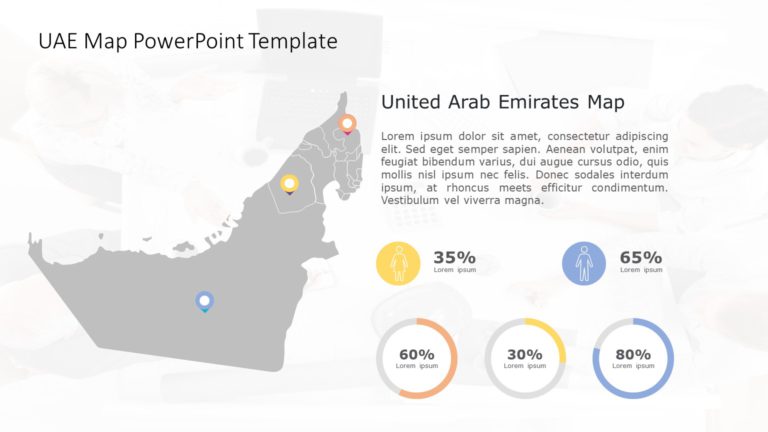 UAE Map PowerPoint Template 04 & Google Slides Theme