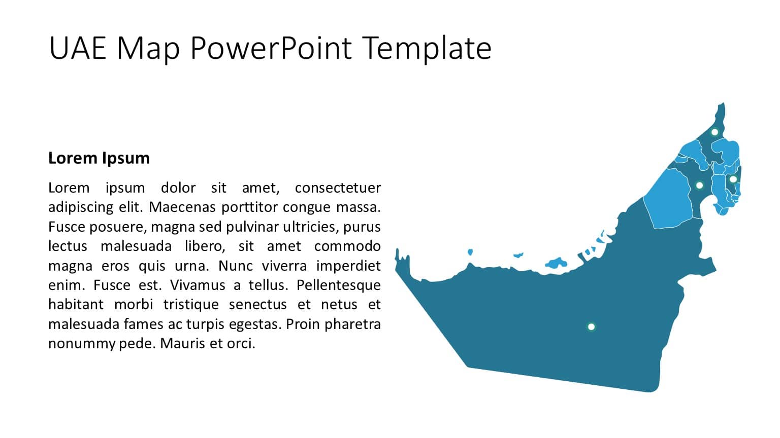UAE Map PowerPoint Template 06 & Google Slides Theme