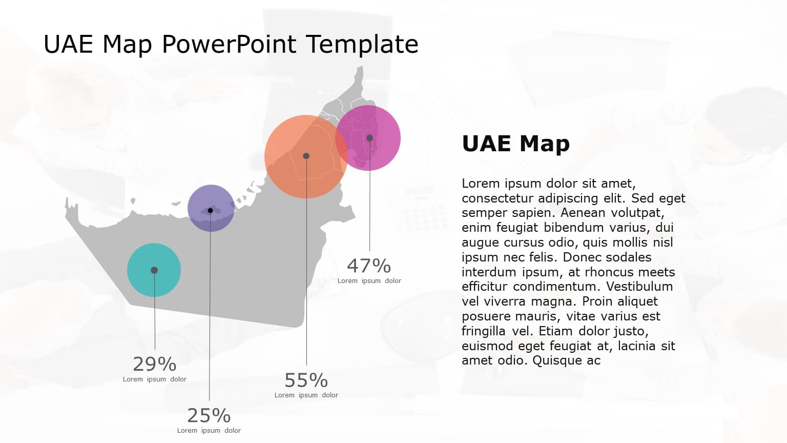 UAE Map PowerPoint Template 08 & Google Slides Theme