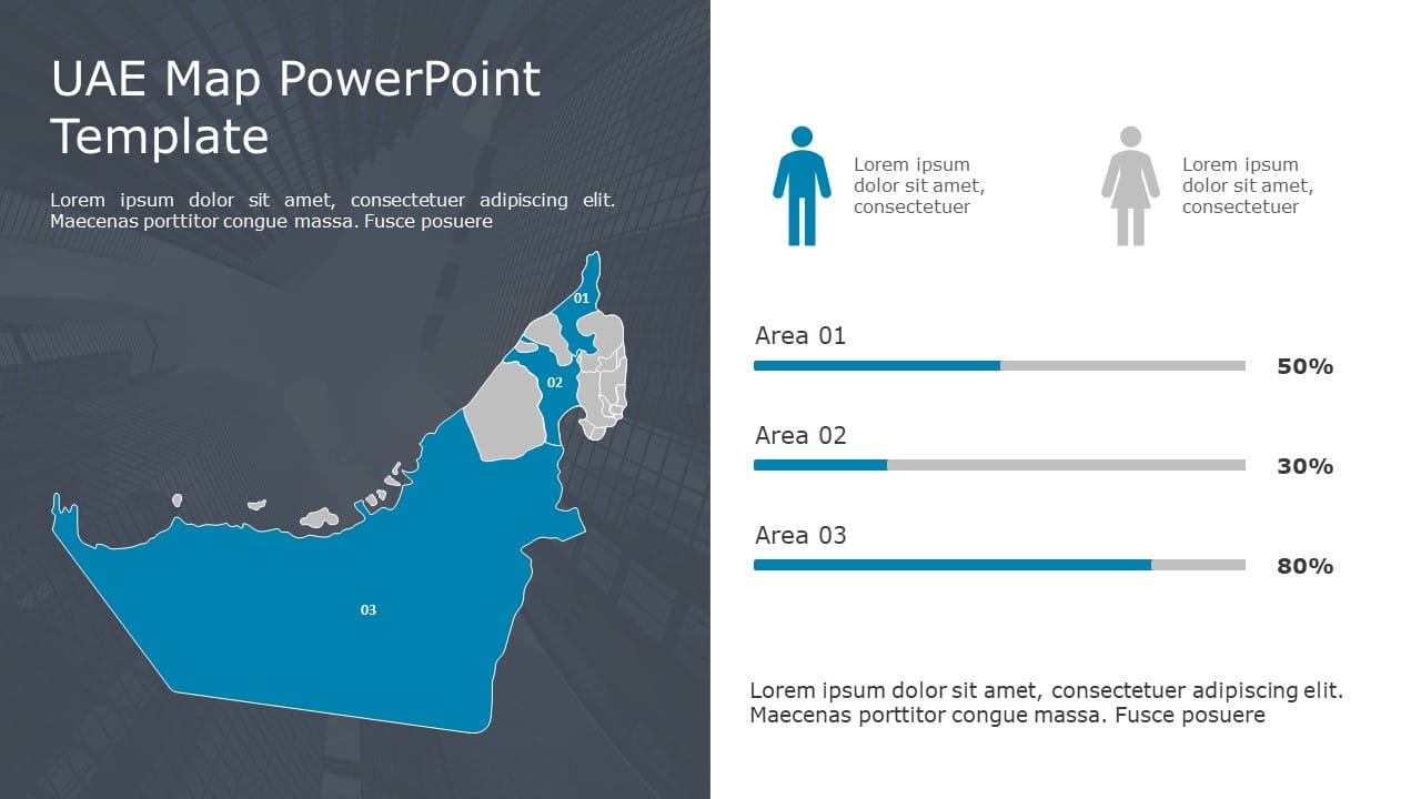 UAE Map PowerPoint Template 09 & Google Slides Theme