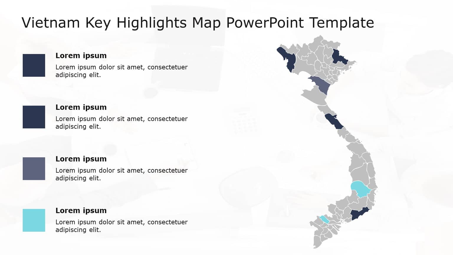 Vietnam Map PowerPoint Template 03 & Google Slides Theme