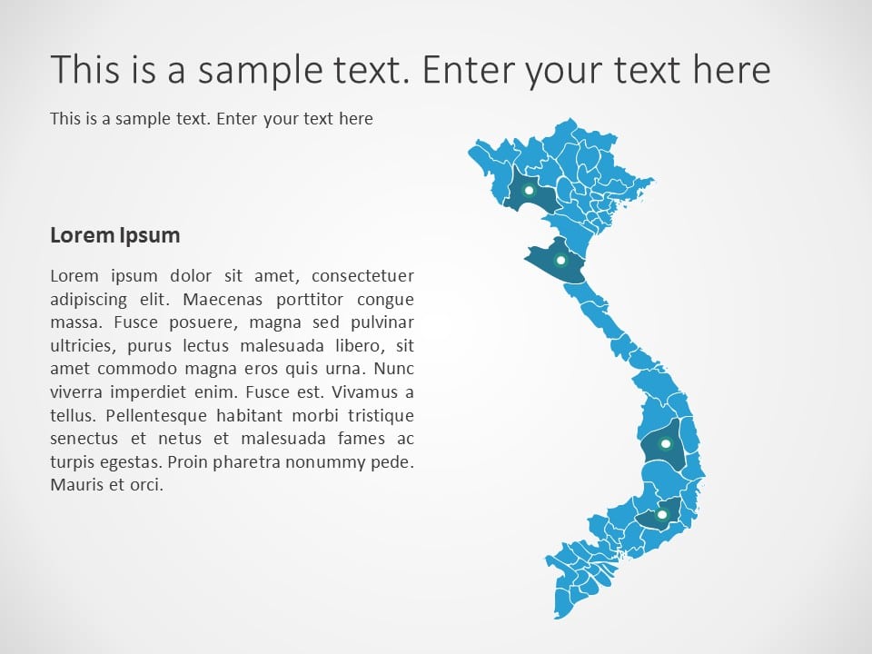Vietnam Map PowerPoint Template 06 & Google Slides Theme