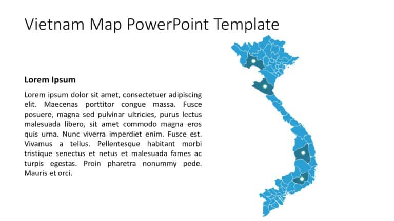 Vietnam Map PowerPoint Template 06 & Google Slides Theme