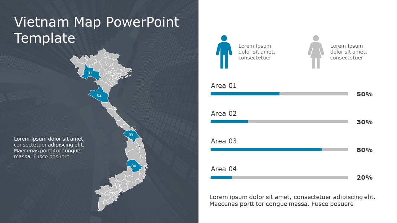 Vietnam Map PowerPoint Template 09 & Google Slides Theme
