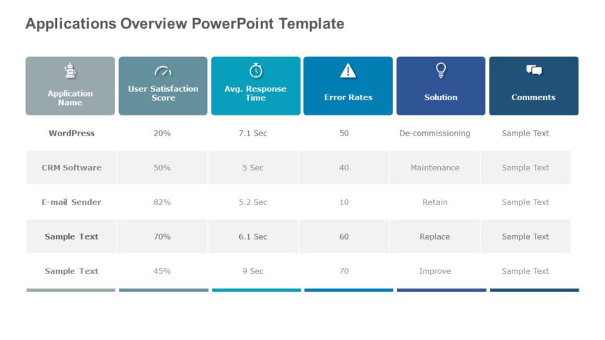 Applications Overview PowerPoint Template