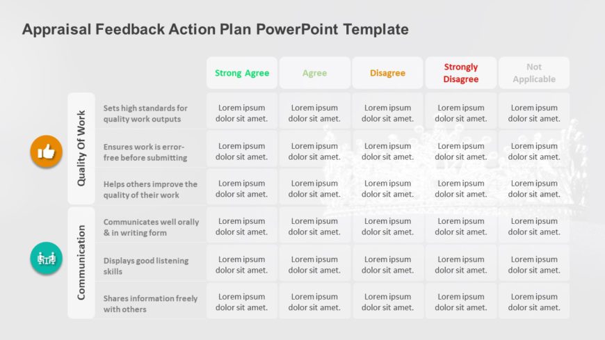 Appraisal Feedback Action Plan PowerPoint Template