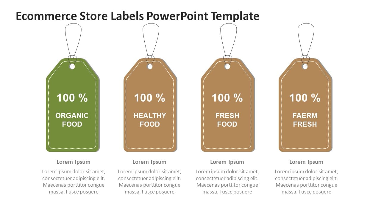 Ecommerce Store Labels PowerPoint Template & Google Slides Theme