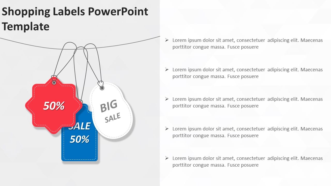 Shopping Labels PowerPoint Template & Google Slides Theme