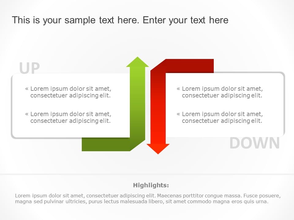 Up And Down Arrow PowerPoint Template