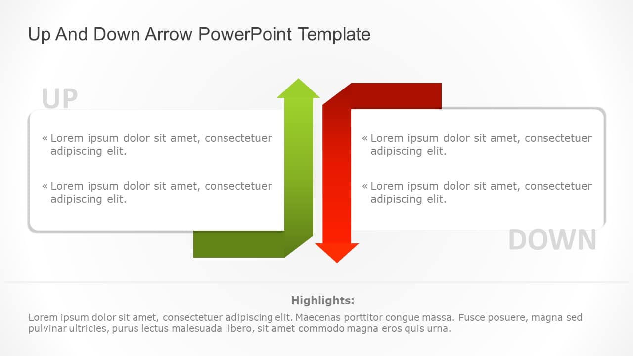 Up And Down Arrow PowerPoint Template & Google Slides Theme