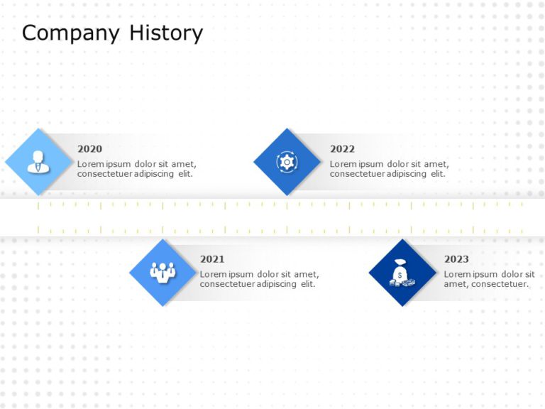 Company History Timeline PowerPoint Template & Google Slides Theme