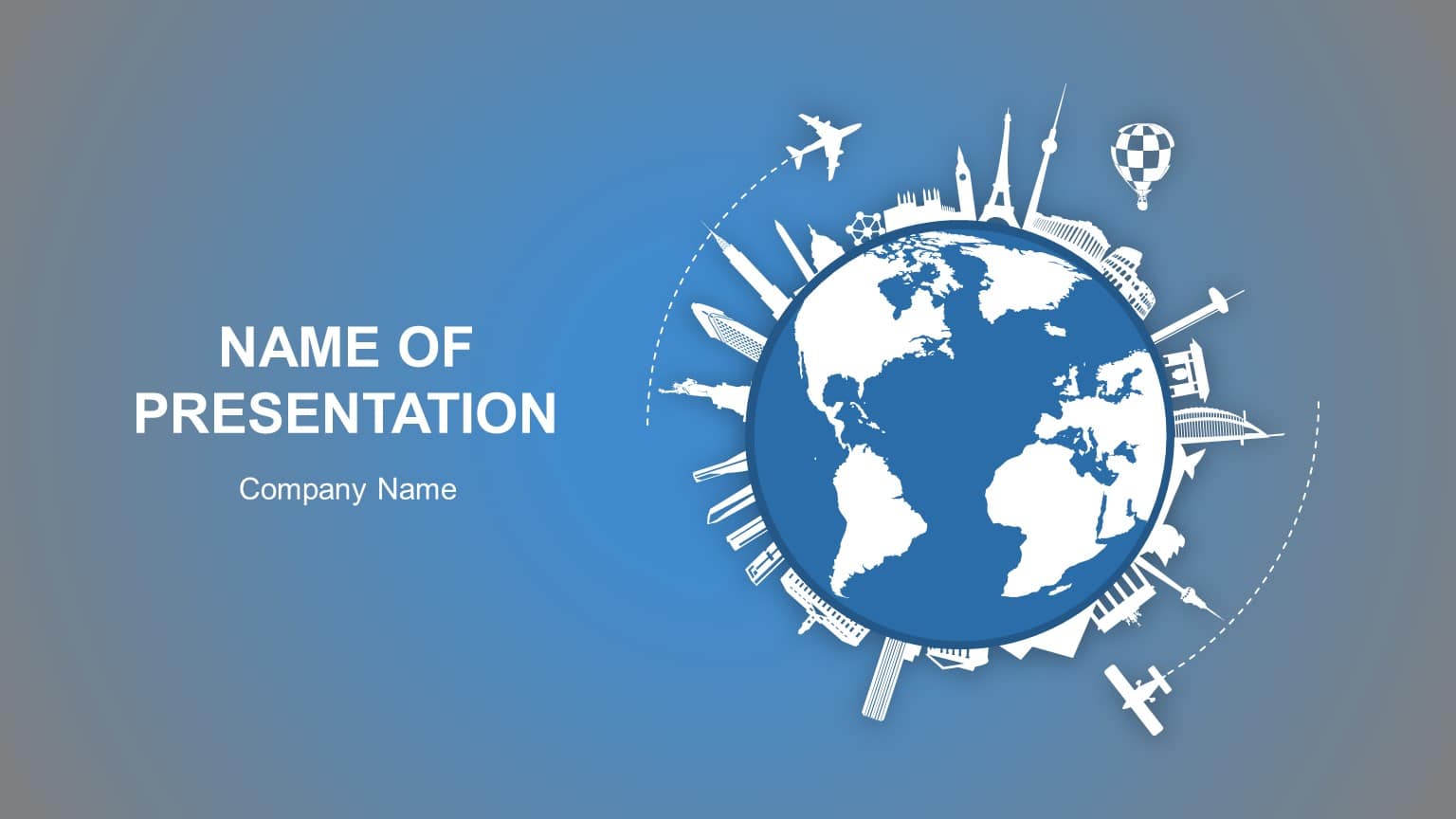 Globe Tourism PowerPoint Template & Google Slides Theme