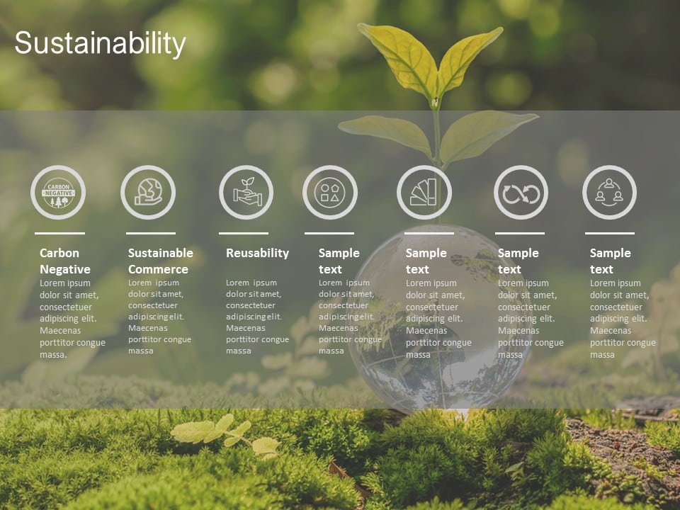 Green Sustainability PowerPoint Template & Google Slides Theme