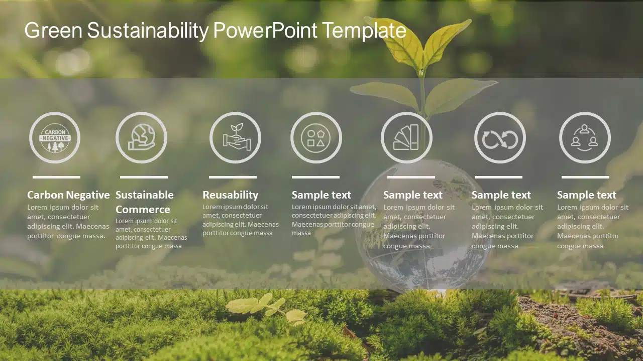 Green Sustainability PowerPoint Template & Google Slides Theme