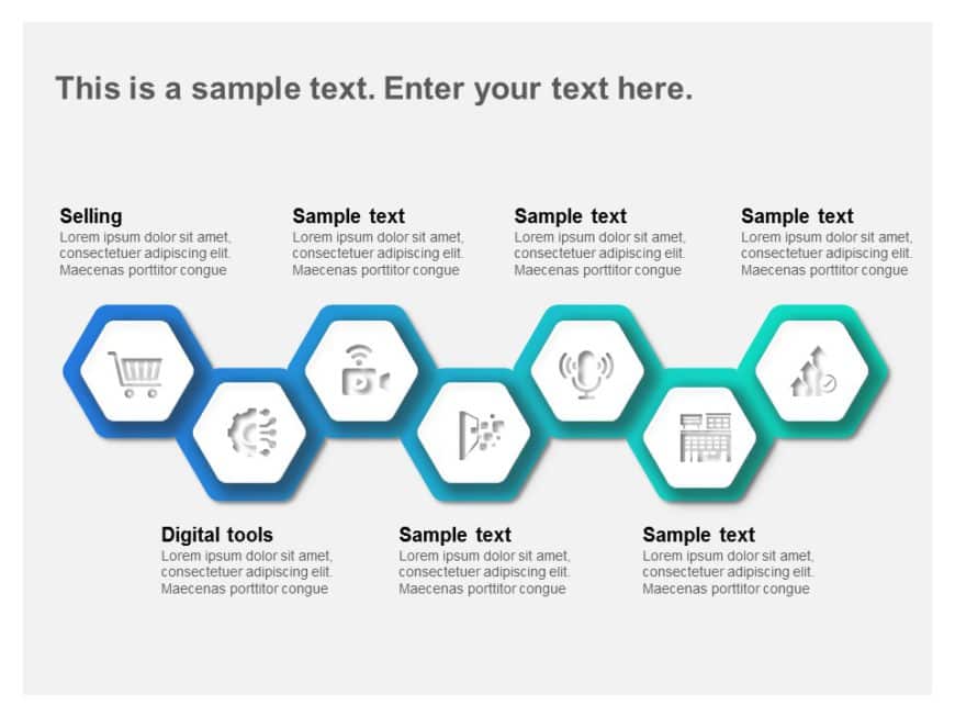 Product Features Hexagon 02 PowerPoint Template