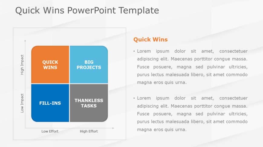 Quick Wins PowerPoint Template