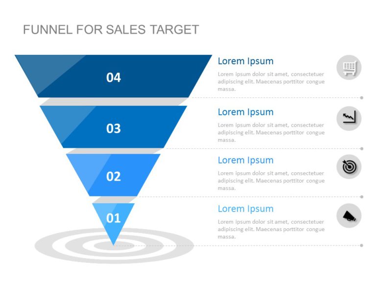 Sales Target Funnel PowerPoint Template & Google Slides Theme