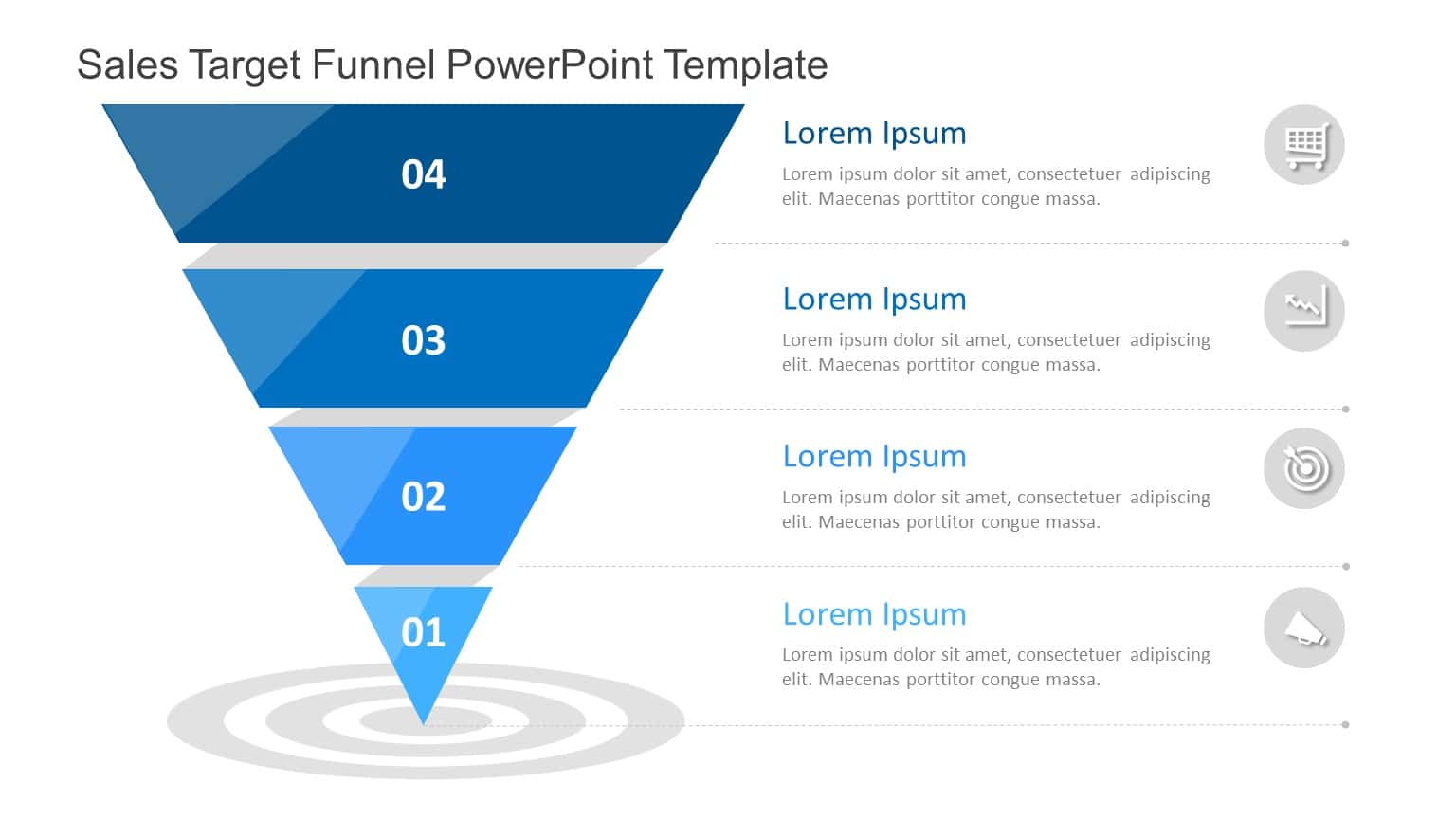 Sales Target Funnel PowerPoint Template & Google Slides Theme