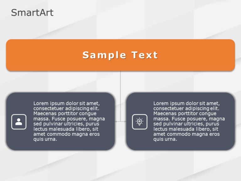SmartArt Hierarchy Org Chart 2 Steps & Google Slides Theme