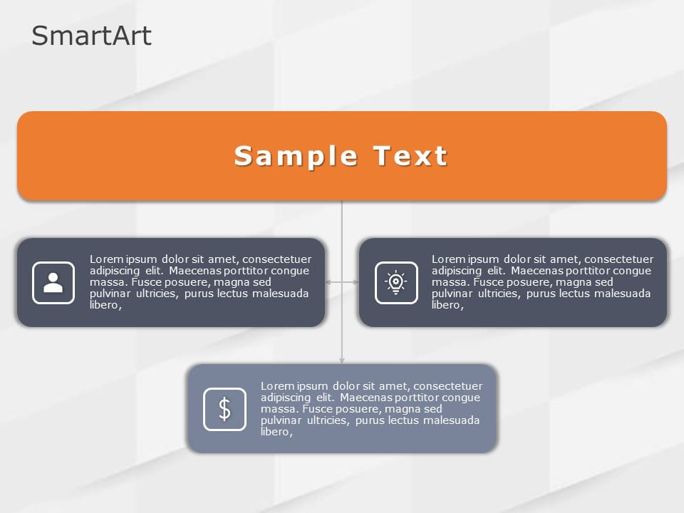 SmartArt Hierarchy Org Chart 3 Steps & Google Slides Theme