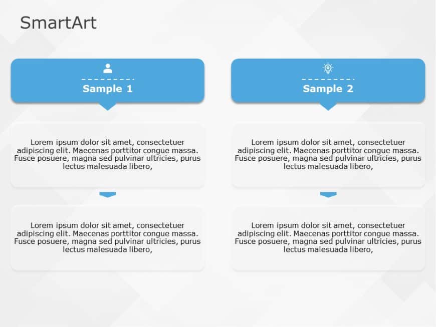 SmartArt List Process List 2 Steps