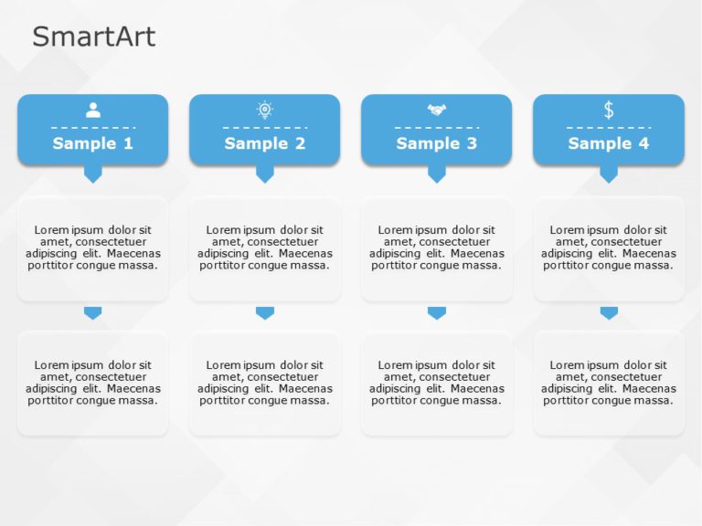 SmartArt List Process List 4 Steps & Google Slides Theme