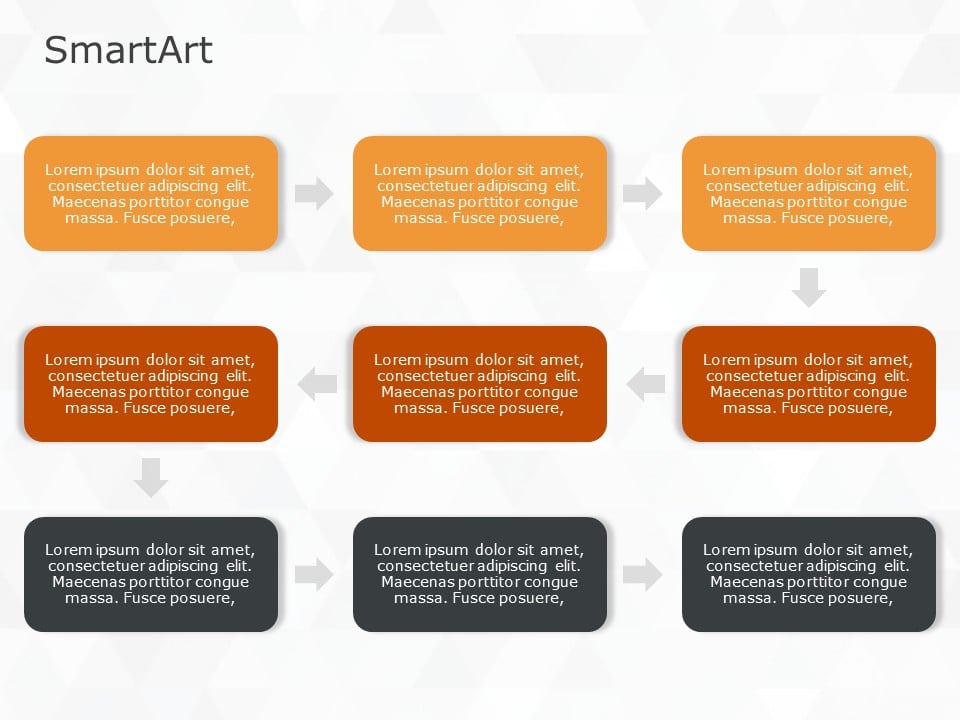 SmartArt Process Bending Process 3 Steps & Google Slides Theme