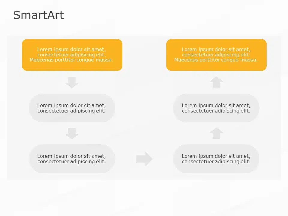 SmartArt Process Circular Bending 2 Steps & Google Slides Theme