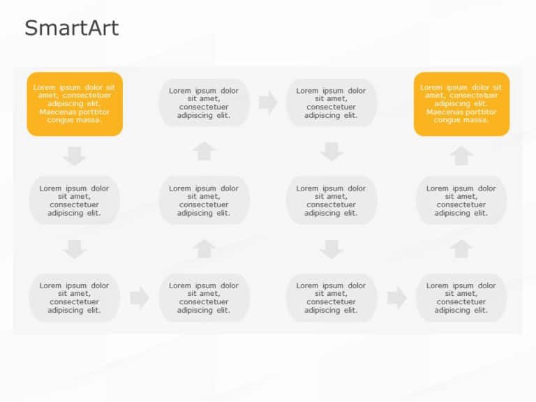 SmartArt Process Circular Bending 4 Steps & Google Slides Theme